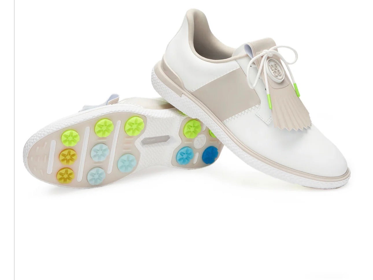 G/Fore Women's Gallivan2r Side Stripe Golf Shoes - Snow/Stone