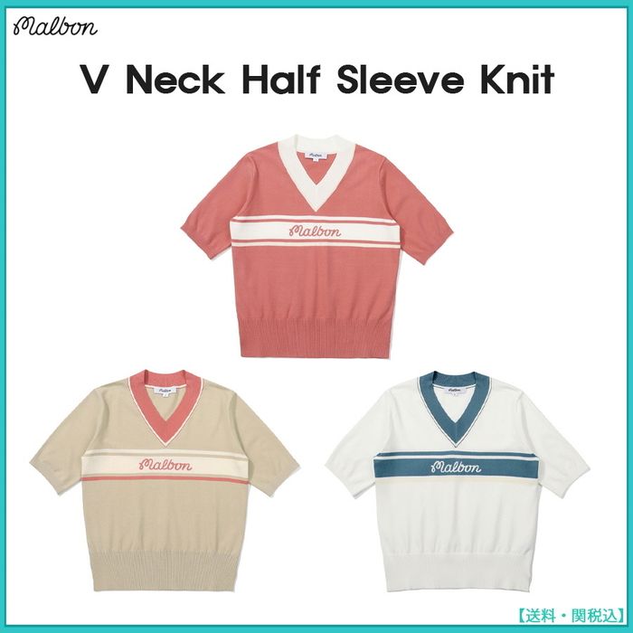 Malbon Women Golf Neck half sleeve knit