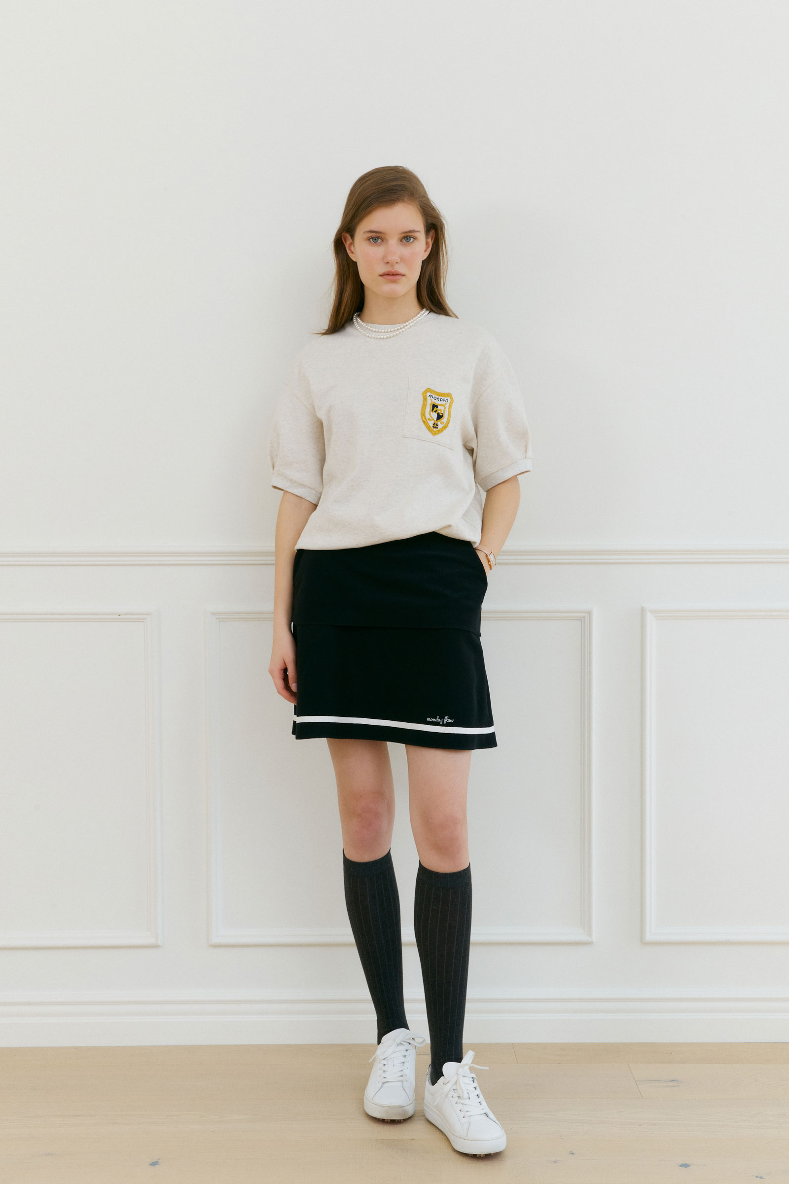 Monday Flow Layered Skirt_Black
