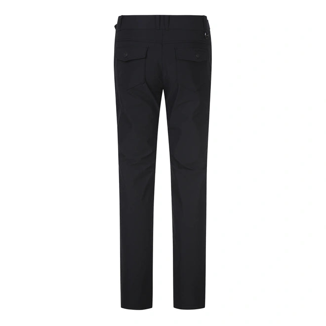 St Andrews Women's slim-fit trousers with a belt embellishment.