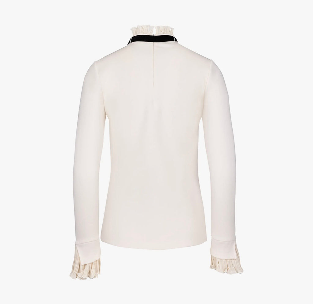 Fairliar Velvet Ribbon Detachable T-Shirt (Ivory)