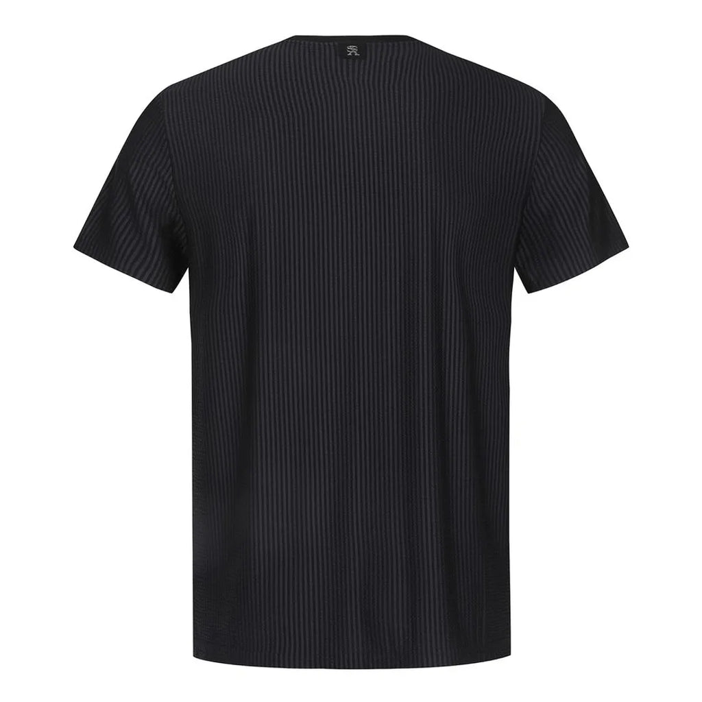 St Andrews Men's seersucker woven pocket short-sleeved T-shirt