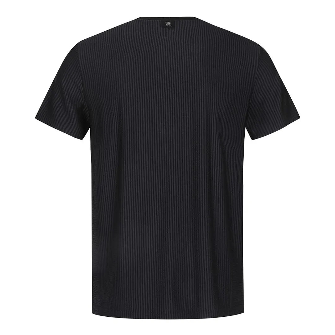 St Andrews Men's seersucker woven pocket short-sleeved T-shirt