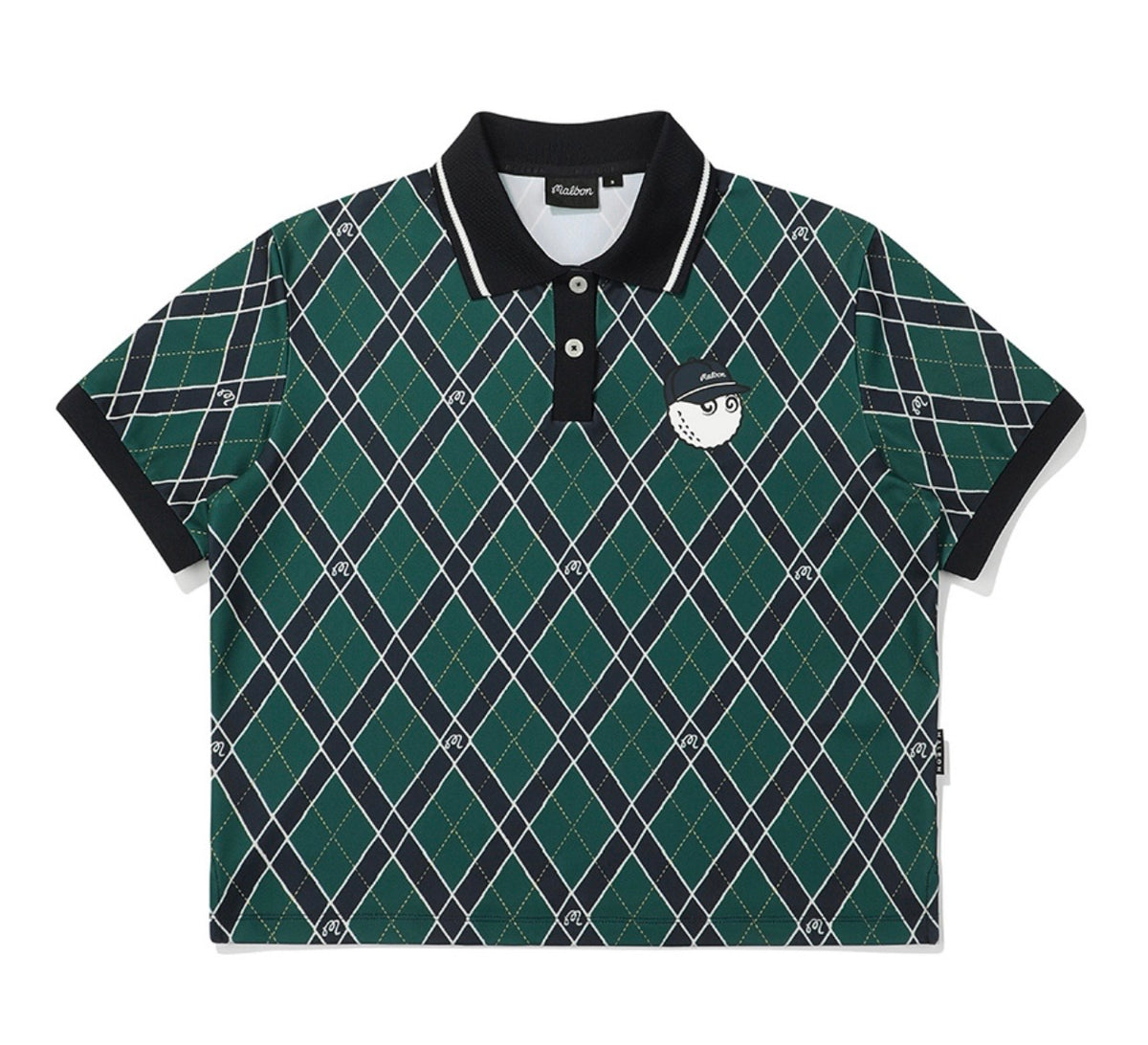 Malbon Argyle pattern polo shirt