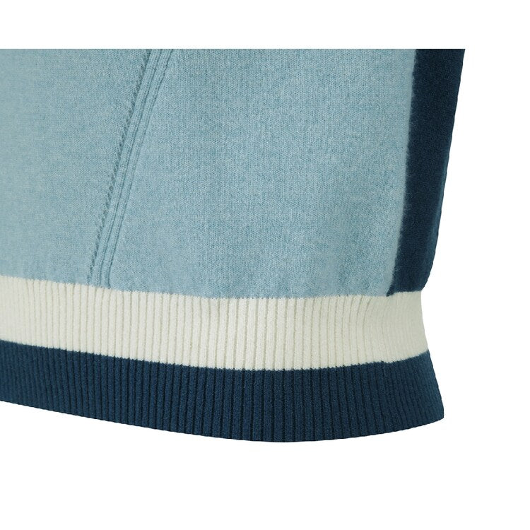 Master Bunny Women's Color-Mix Cashmere Windproof Knitted Vest