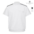 St Andrews Men's Woven Hybrid High-Neck Short Sleeve T-Shirt with Pocket Detail