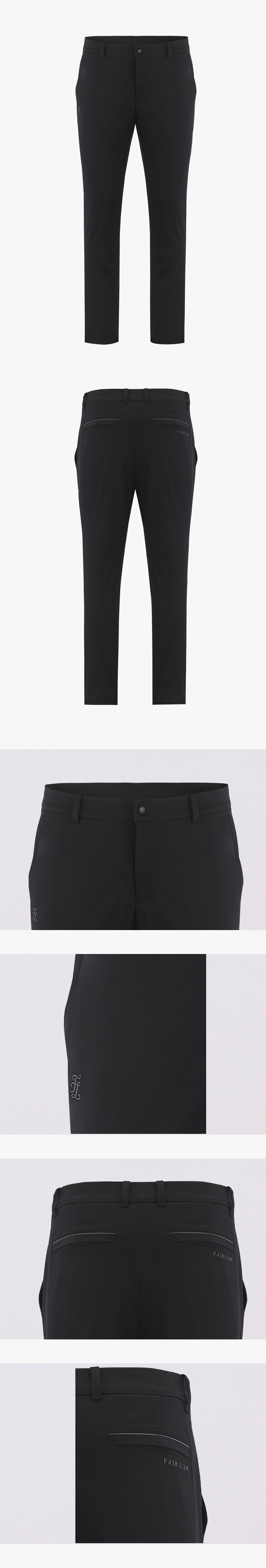 Fairliar Men's straight pants (black)