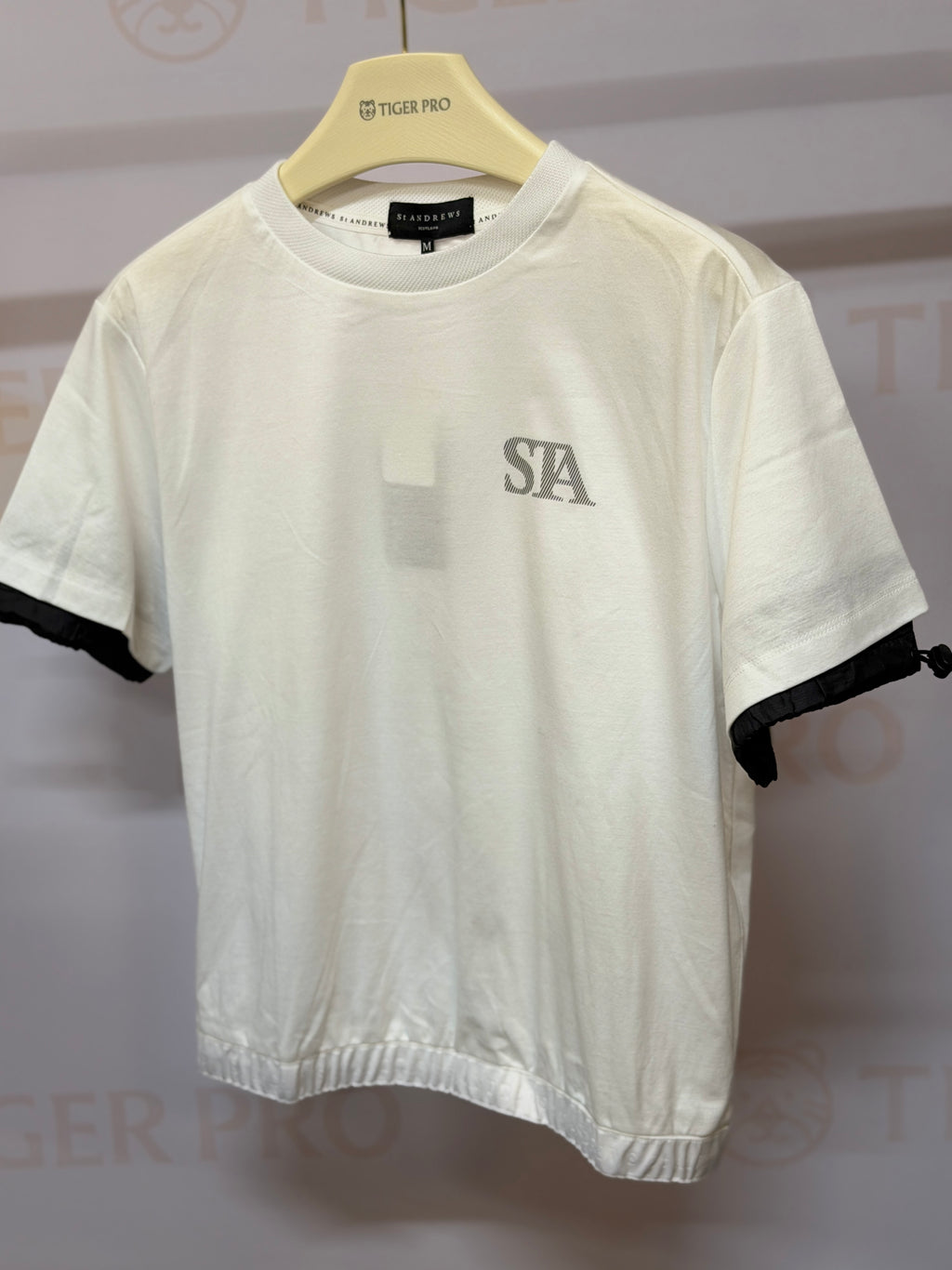 St Andrews White Drawstring short-sleeved