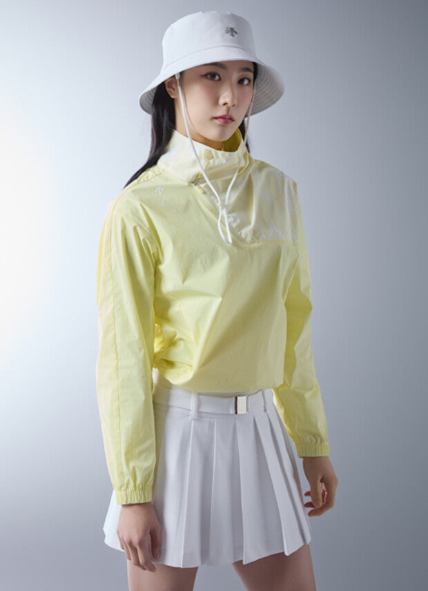 Descente Women's modified anorak jumper / Yellow