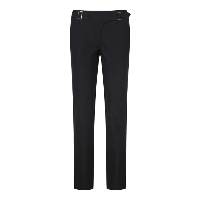 St Andrews Women's slim-fit trousers with a belt embellishment.