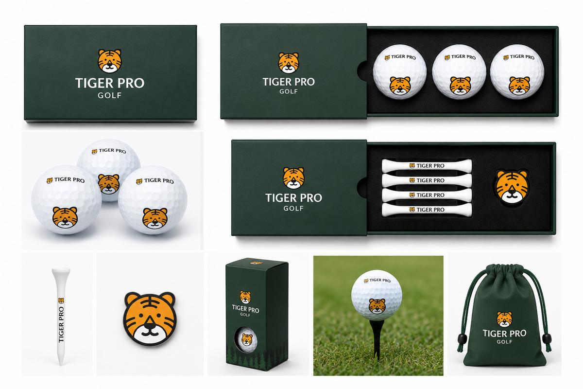 Tiger Pro Golf tee&mark with ball
