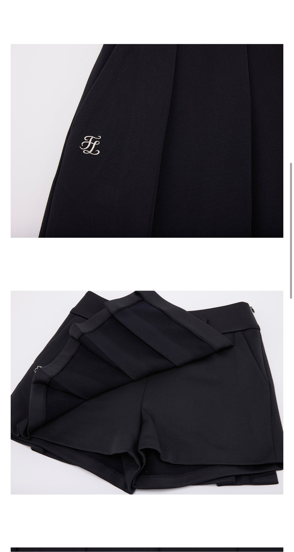 Fairliar Wrinkled shorts (black)