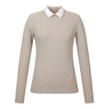 [Descente Golf] Women's knit collar long-sleeve T-shirt