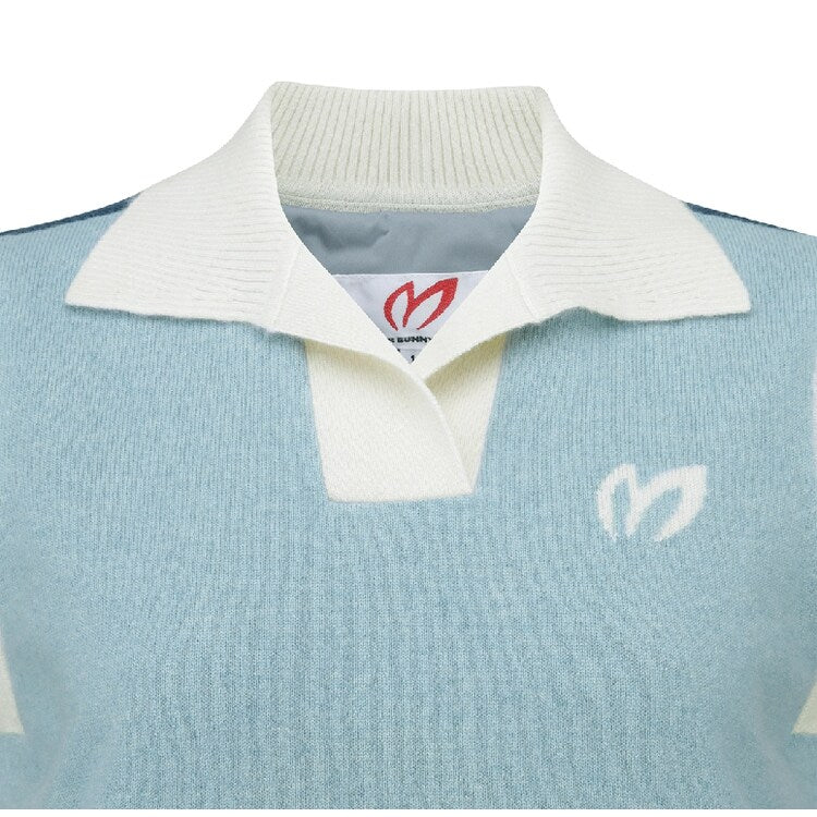 Master Bunny Women's Color-Mix Cashmere Windproof Knitted Vest