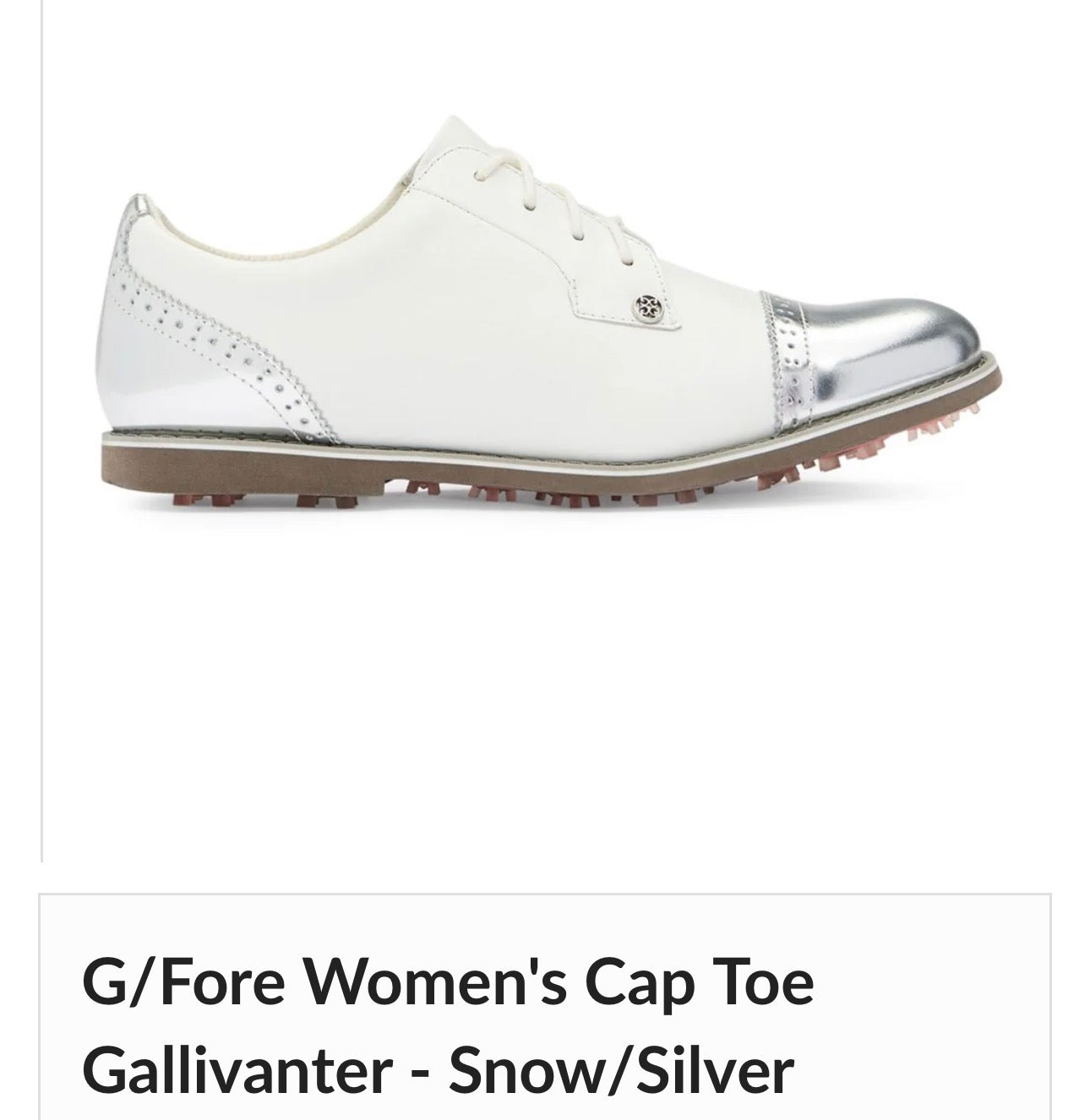 G/Fore Women's Cap Toe Gallivanter - Snow/Silver