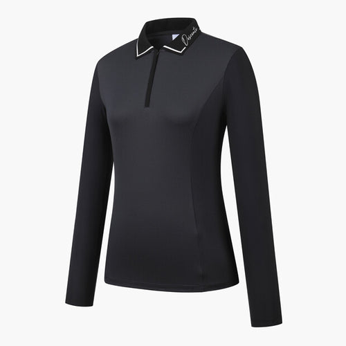 Descente Women's long-sleeved polo shirt