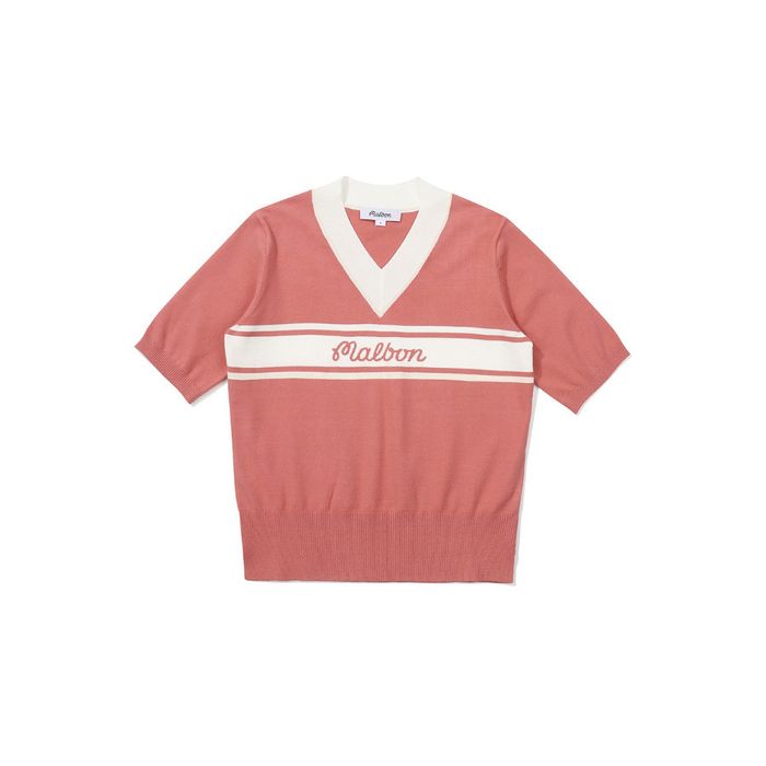 Malbon Women Golf Neck half sleeve knit