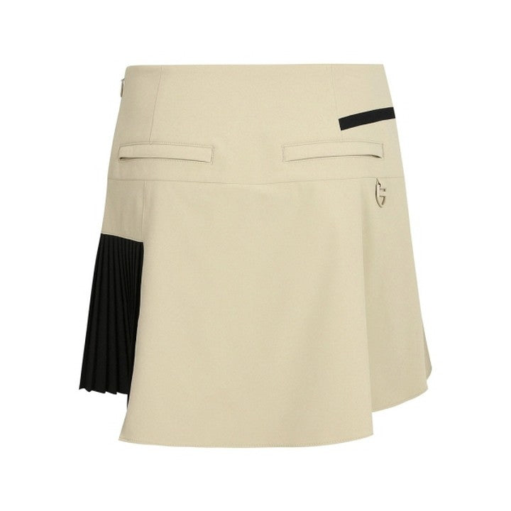 Master Bunnys Women's Logo Series Asymmetrical Pleated Wide-Leg Skirt