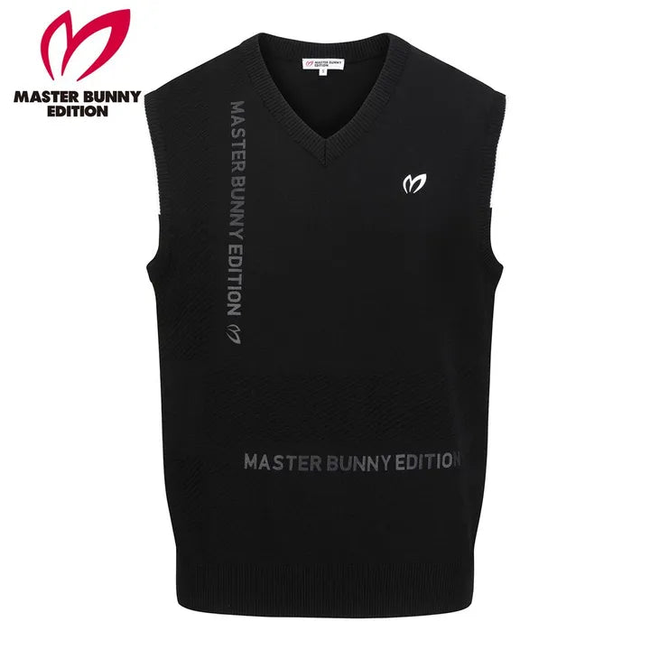 Master Bunnys Men's Twill Embossed Logo Knit Vest