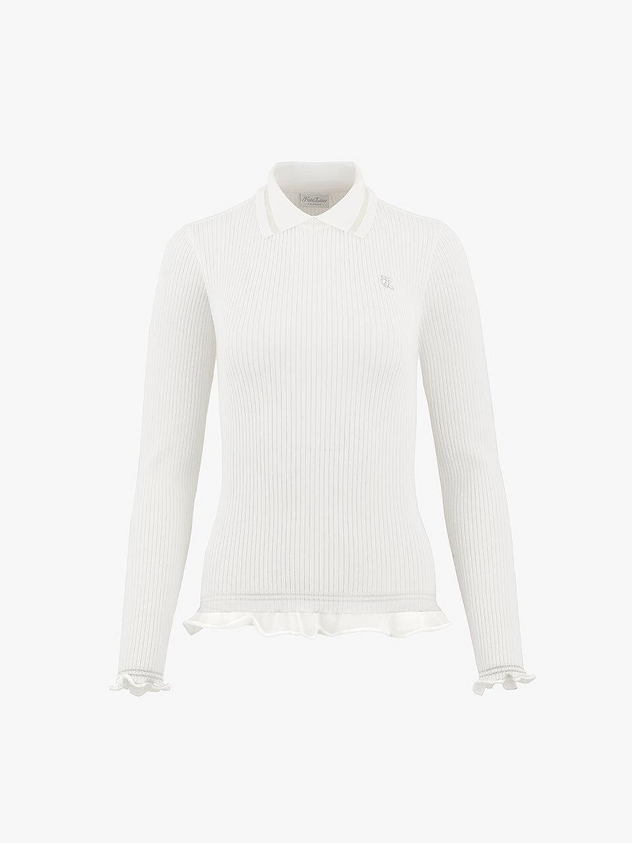 Fairliar Lace collar knitted shirt
