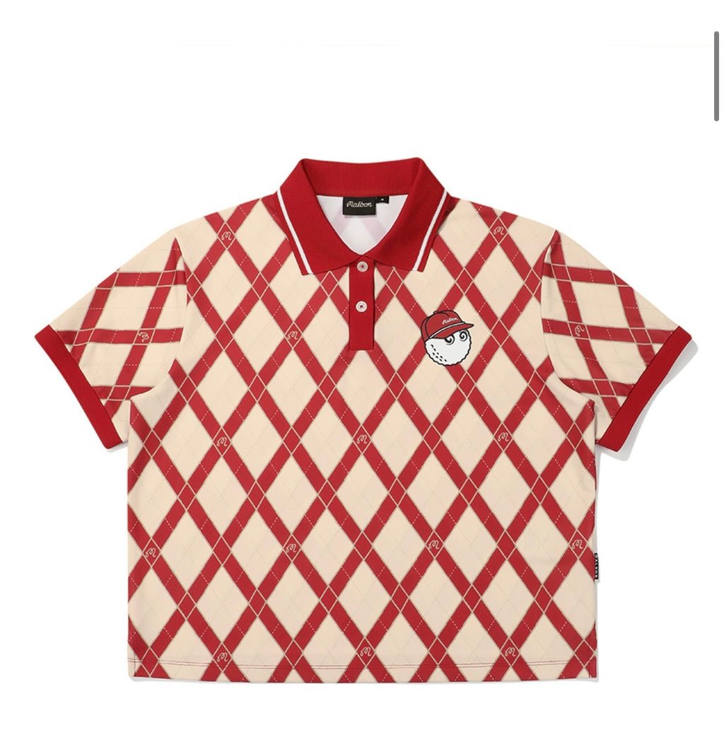 Malbon Argyle pattern polo shirt