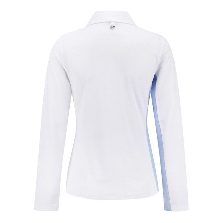 Socks included [Master Bunny] Women's Side Color Block Waffle Polo T-shirt