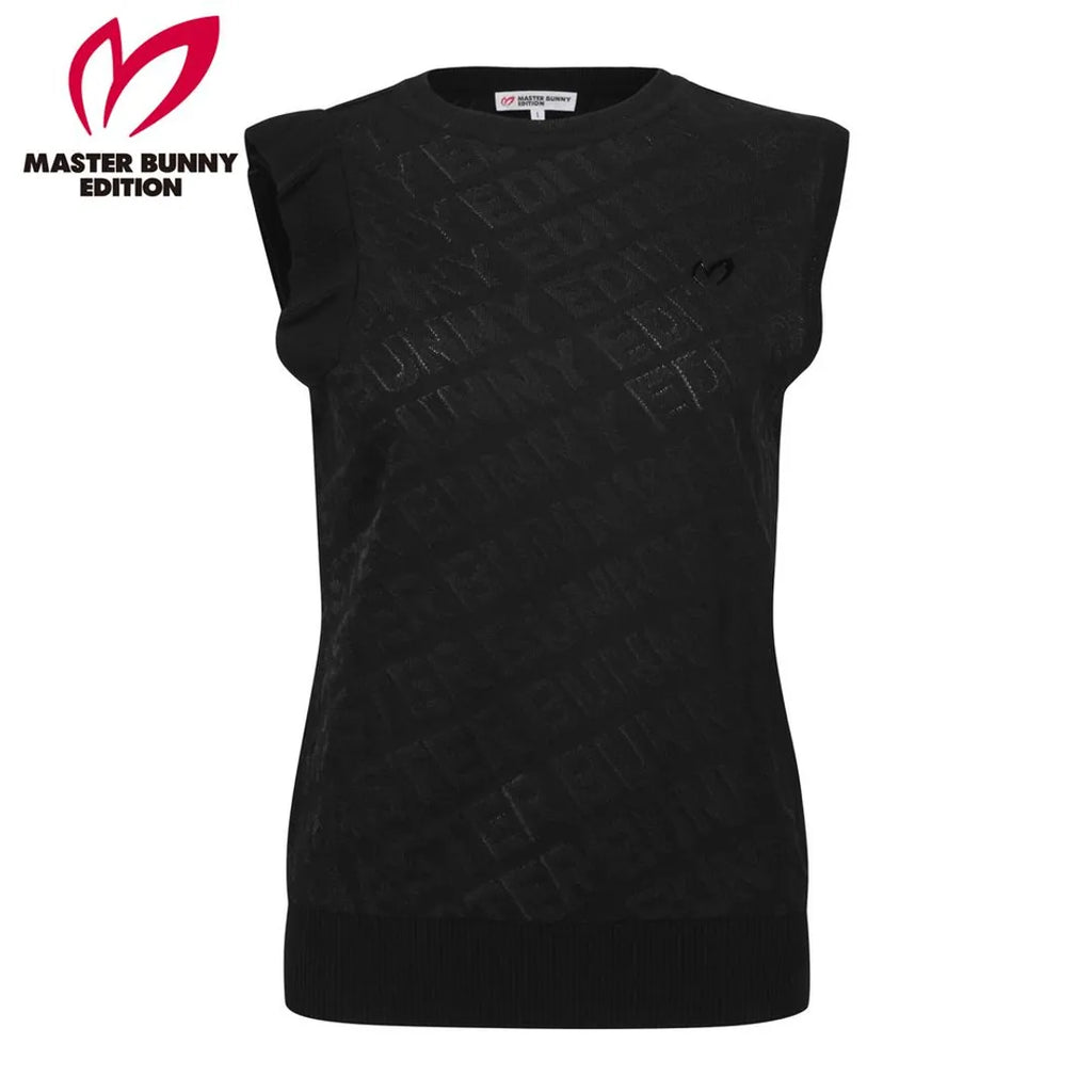 Master Bunnys Women's glitter logo pattern knitted vest