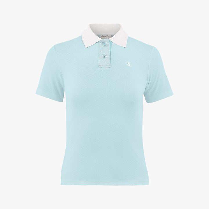 Fairliar Ferragamo Jacquard Collared T-shirt (Mint)