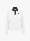 Fairliar Denim Collar Blouson T-shirt Golf [WHITE]