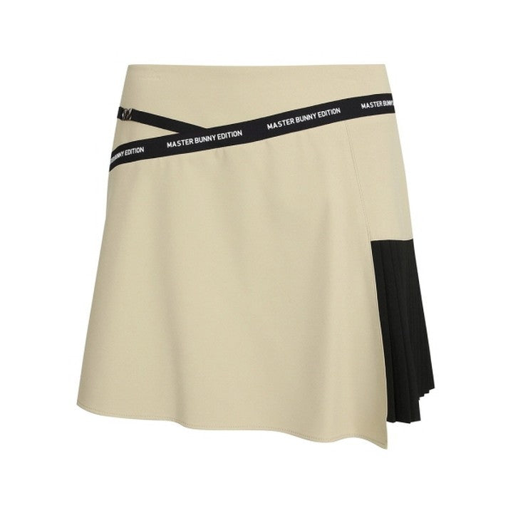 Master Bunnys Women's Logo Series Asymmetrical Pleated Wide-Leg Skirt