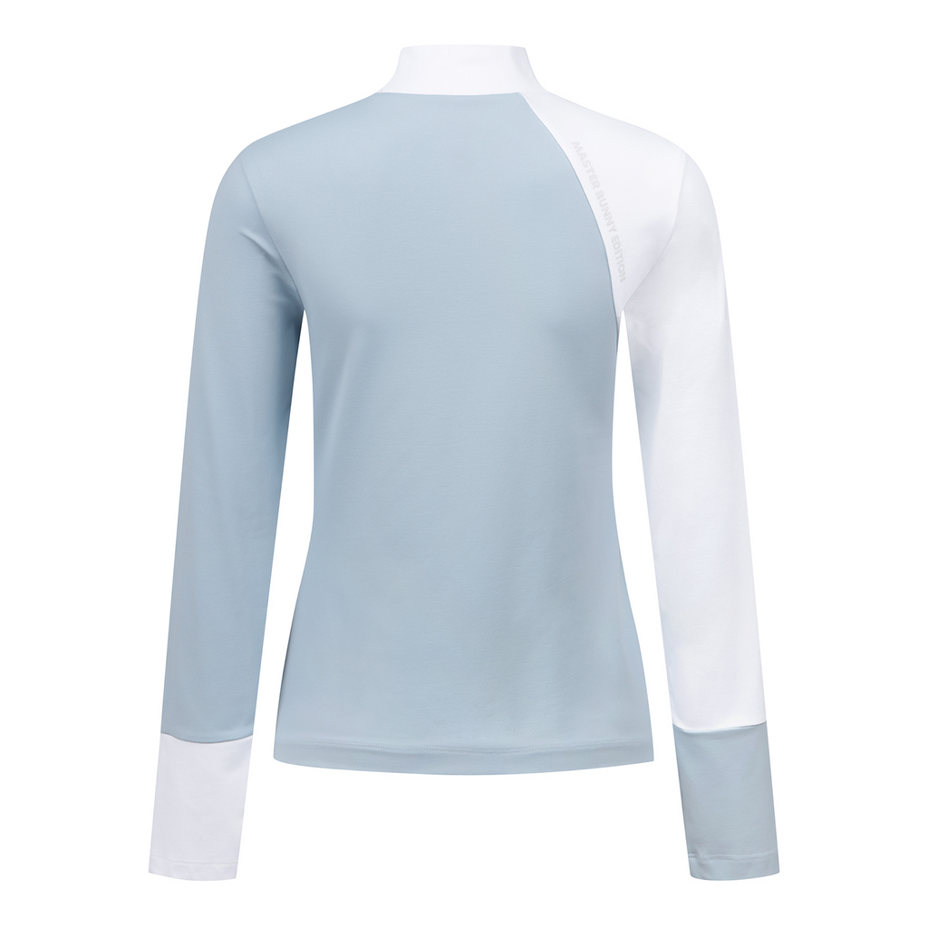 MASTER BUNNY EDITION Mock Neck Color Mix Lettering T-shirt