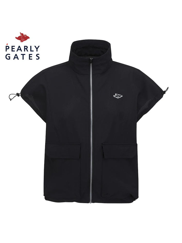 Pearly Gates Women's shirker stripe zip-up vest