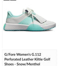 G/Fore Women's G.112
Perforated Leather Kiltie Golf Shoes - Snow/Menthol