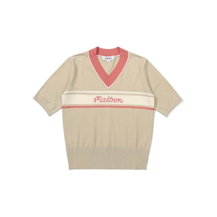 Malbon Women Golf Neck half sleeve knit