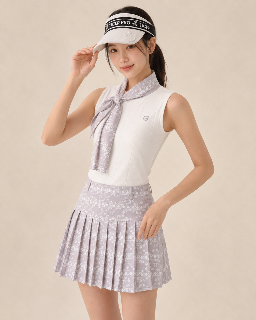 Tiger Pro floral print short skirt