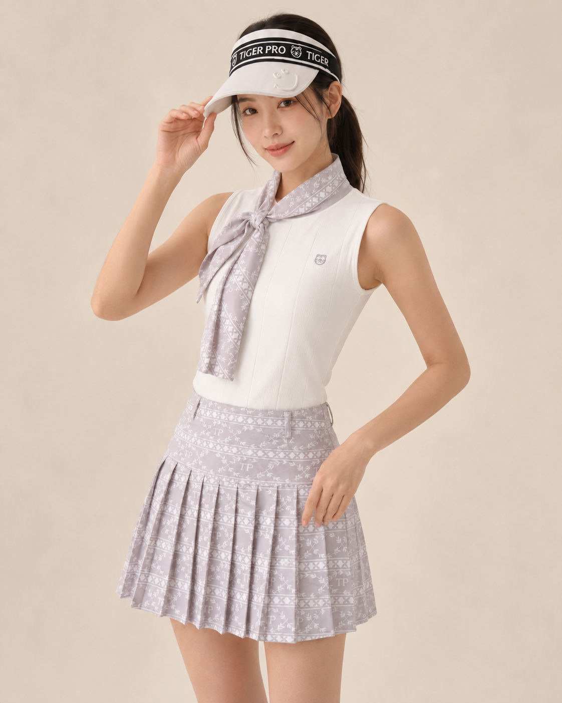 Tiger Pro floral print short skirt