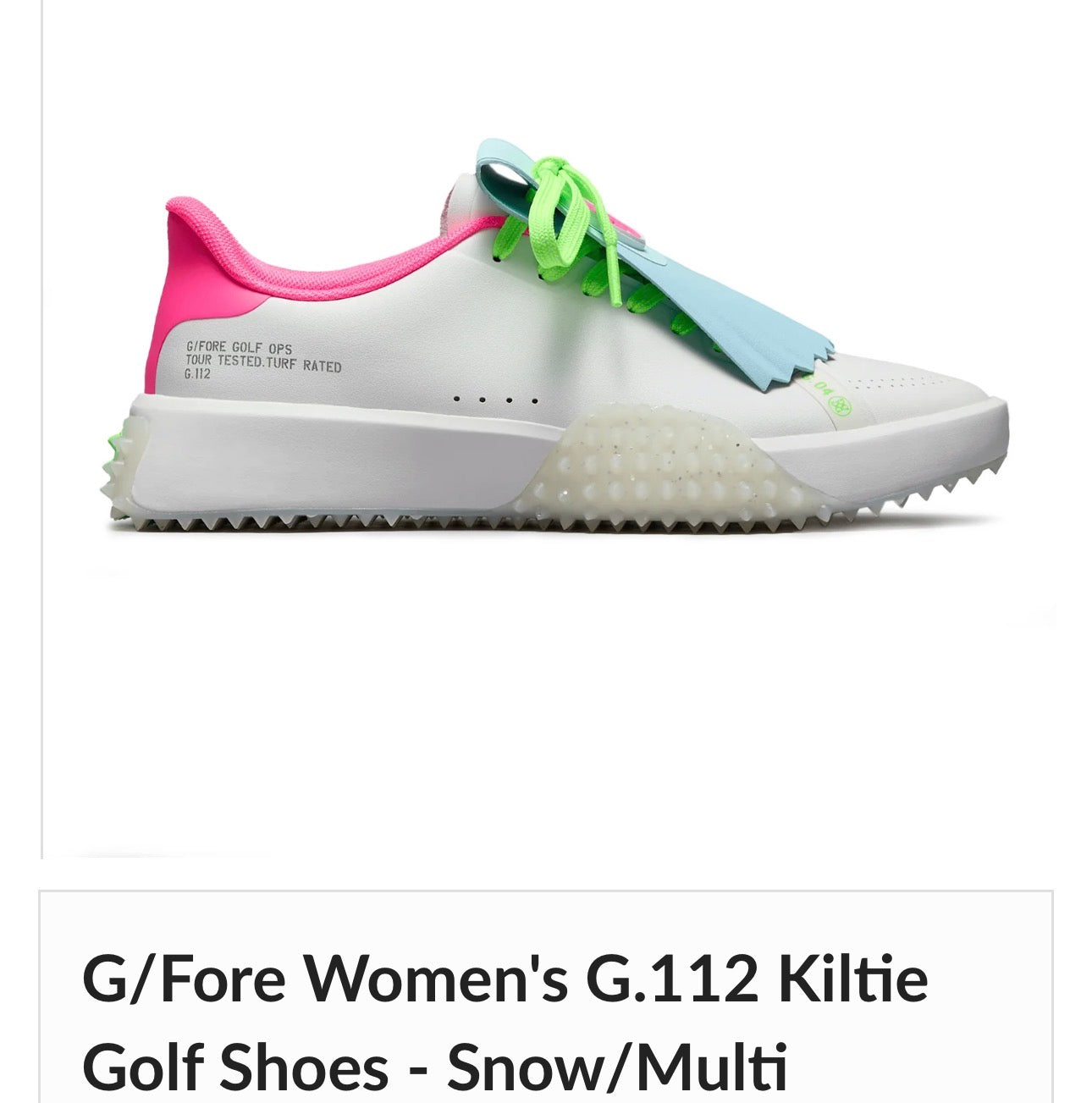 G/Fore Women's G.112 Kiltie Golf Shoes - Snow/Multi
