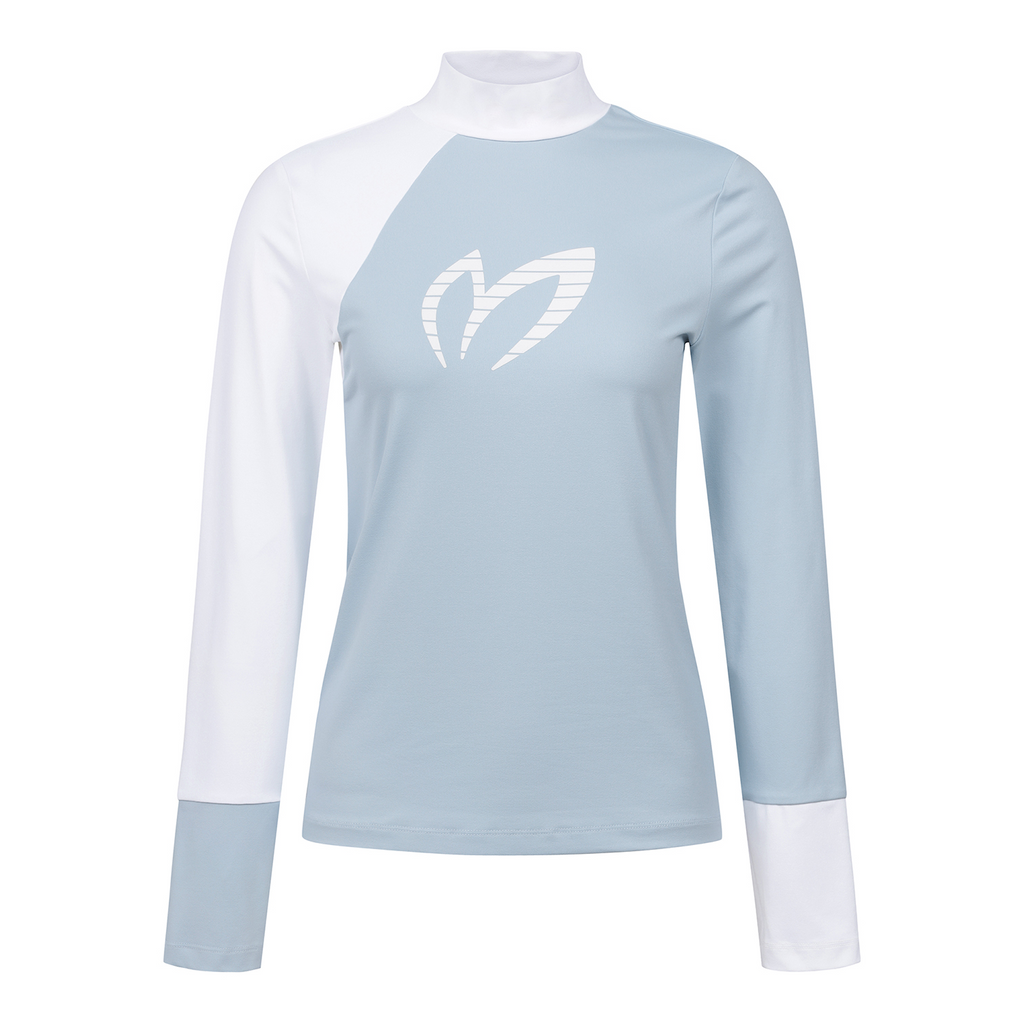 MASTER BUNNY EDITION Mock Neck Color Mix Lettering T-shirt