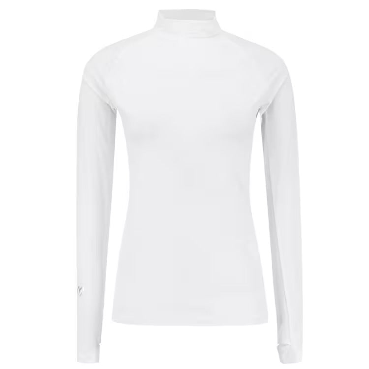 Master Bunny Women's cut-off cuff cool-feeling mock neck T-shirt