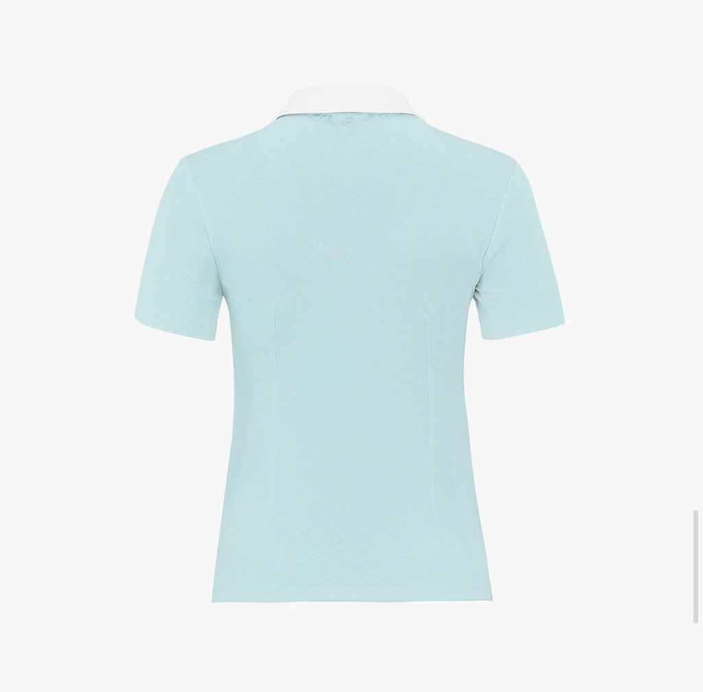 Fairliar Ferragamo Jacquard Collared T-shirt (Mint)