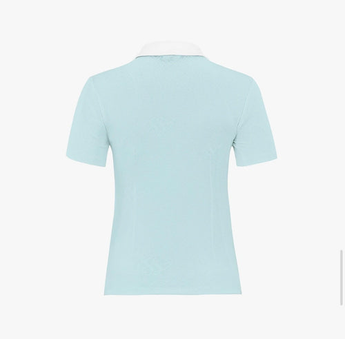Fairliar Ferragamo Jacquard Collared T-shirt (Mint)