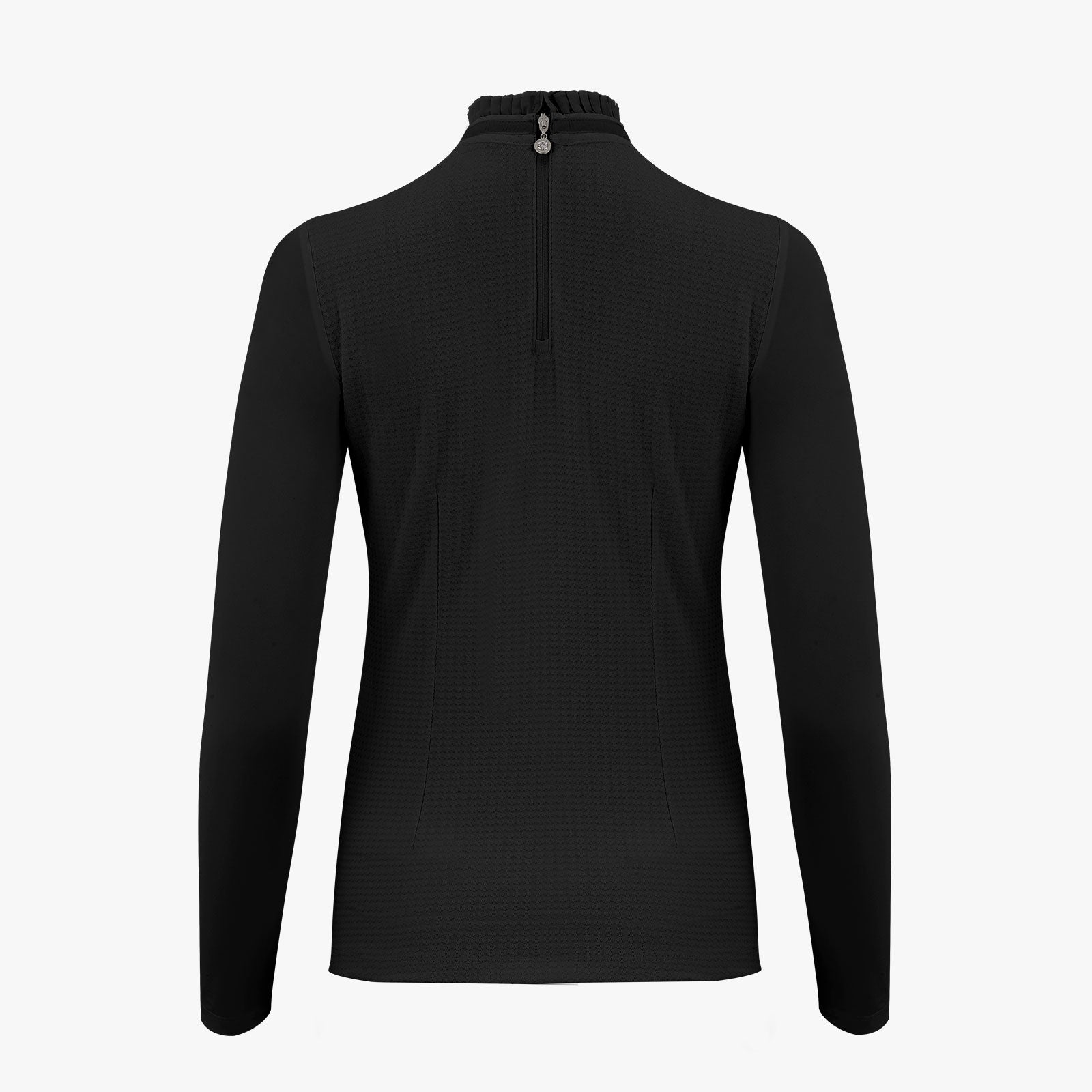 Fairliar Pleated ribbon detail cooling T-shirt (black)