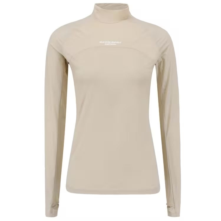 Master Bunny Women's cut-off cuff cool-feeling mock neck T-shirt