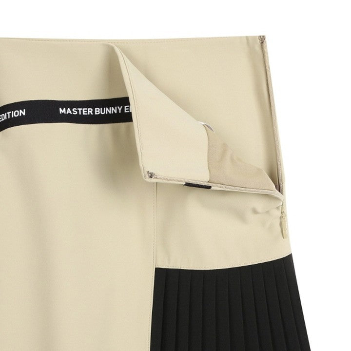 Master Bunnys Women's Logo Series Asymmetrical Pleated Wide-Leg Skirt