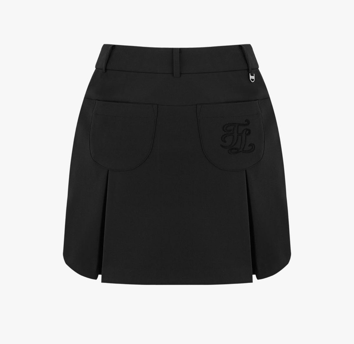 Fairlier two-pocket semi-A-line skirt （Black）