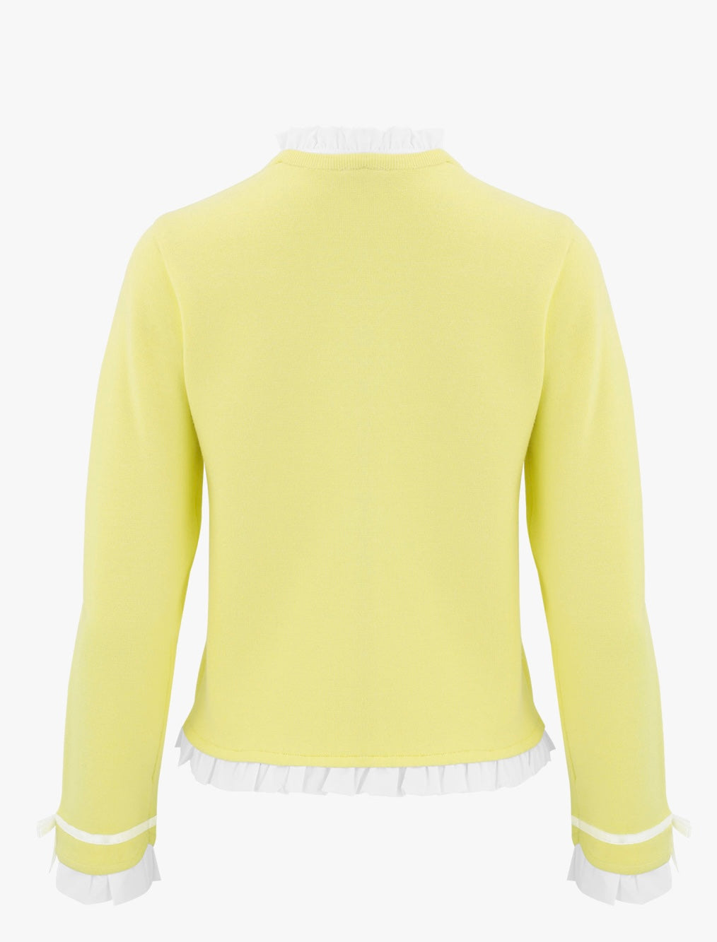 Fairliar Ruffle-sleeved cardigan (yellow)
