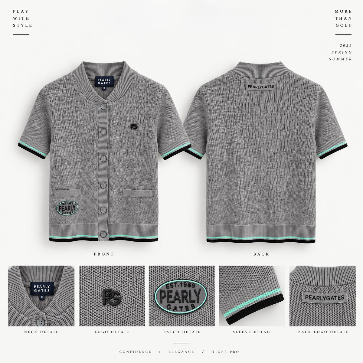 Pearly Gates Short-sleeved knitted cardigan