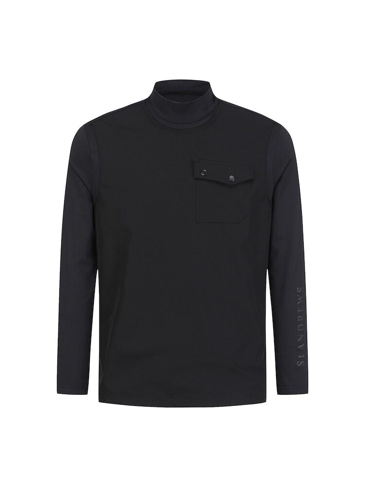 St Andrews Men's woven turtleneck undershirt