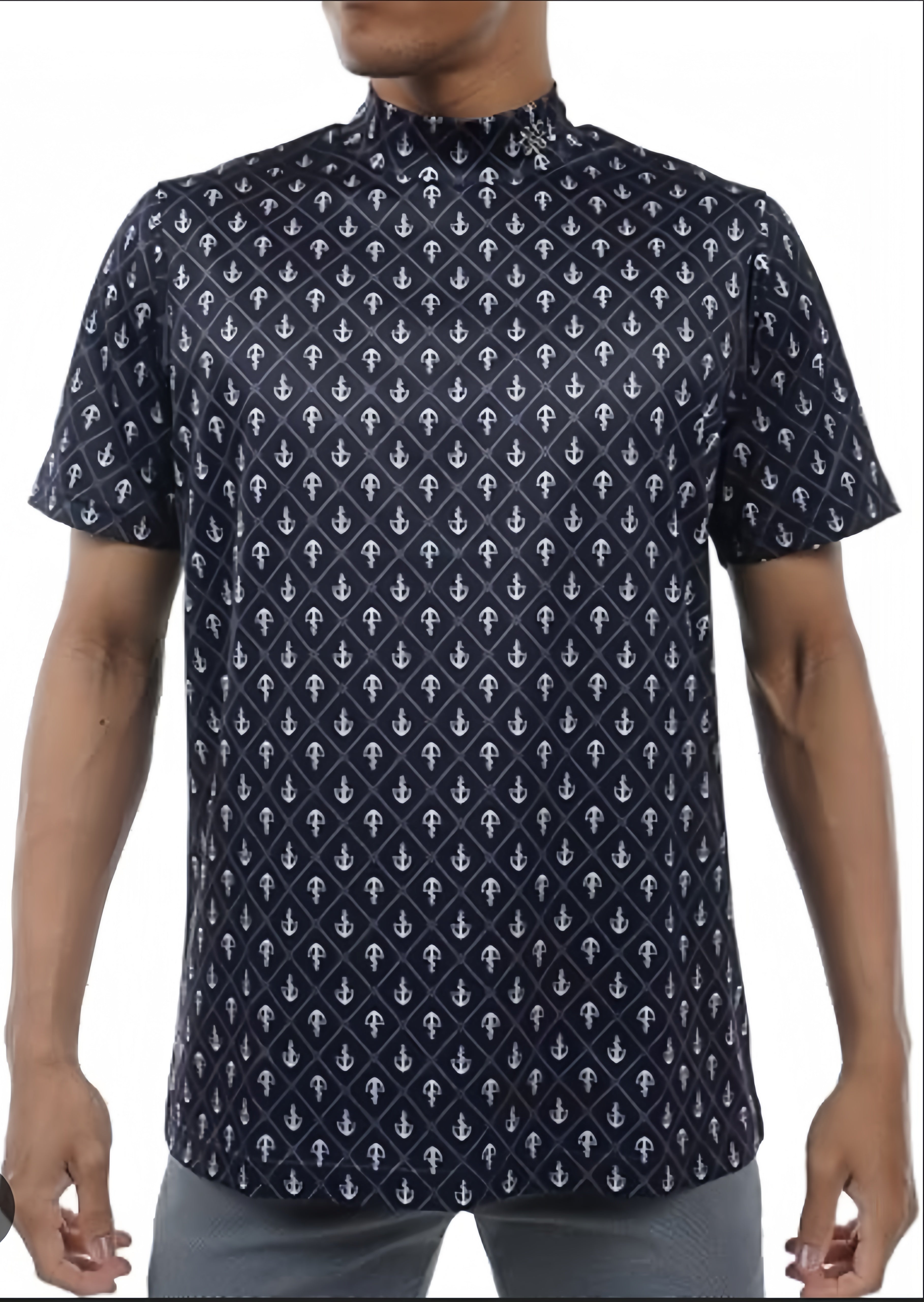 St Andrews Short Sleeve High Neck Shirt