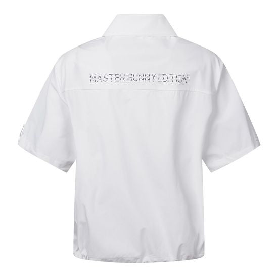 Master Bunny Women's Dot Logo Collar Short Sleeve Jumper
